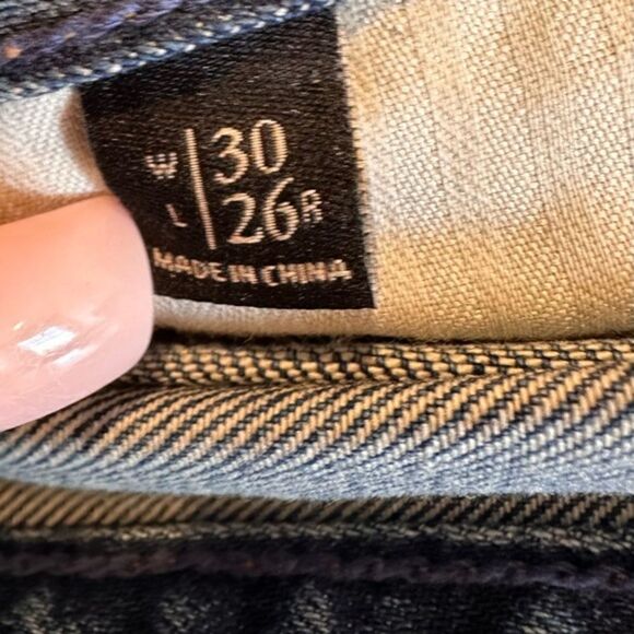 Abercrombie & Fitch Crop Two Tone wide leg jeans Raw hem - Picture 4 of 5